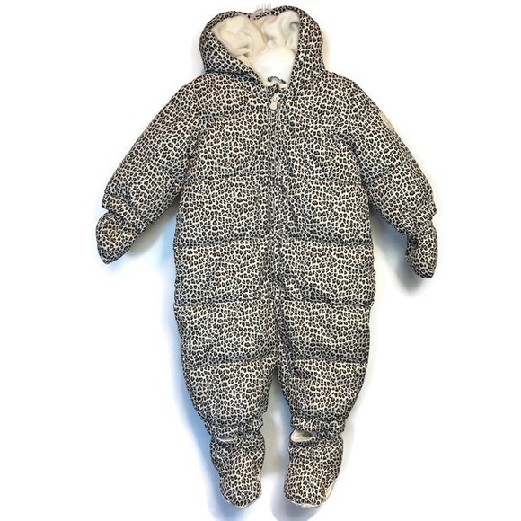 GAP Other - Baby Gap Snow Suit Leopard Print Size 6-12 M EUC